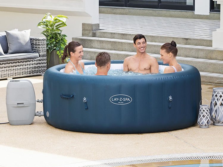 Bestway Lay-Z-Spa Milan Airjet Plus - Opblaasbare jacuzzi met wifi bediening - Bivakshop