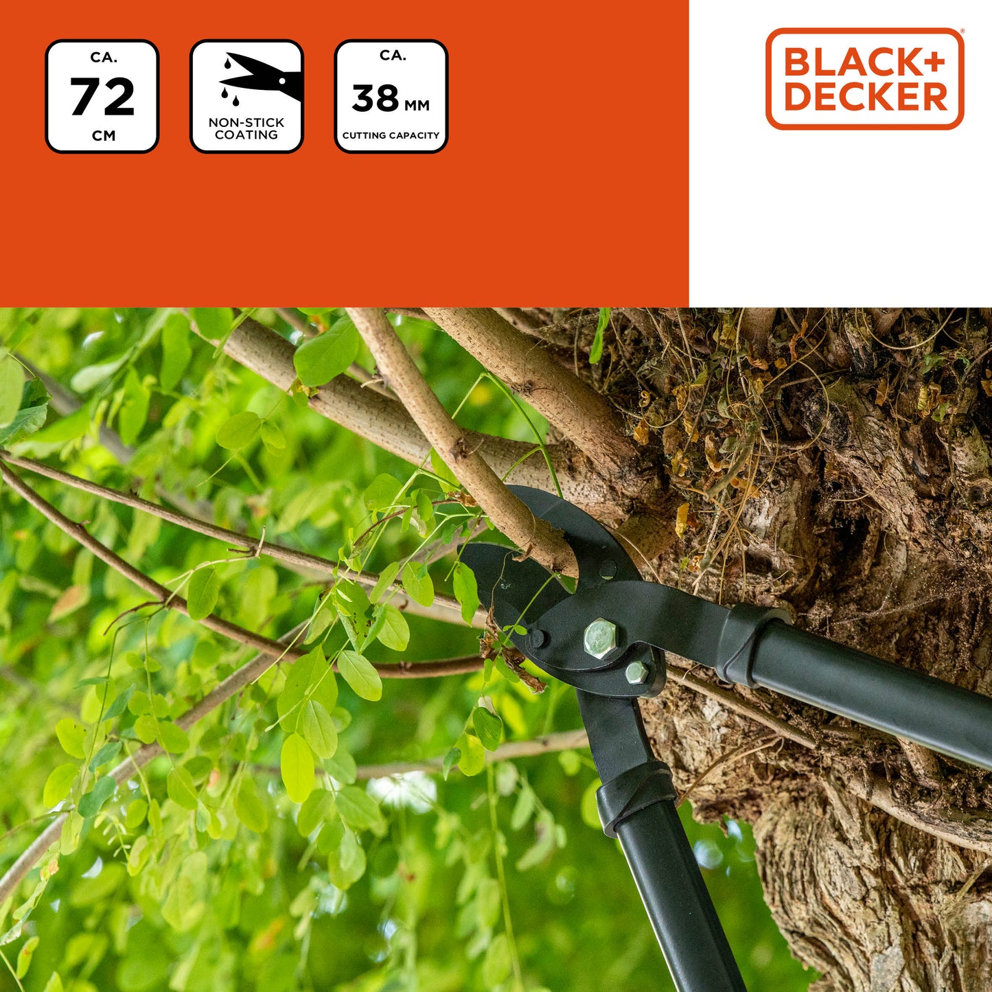 BLACK+DECKER takkenschaar - Krachtig en handig voor een opgeruimde tuin - Bivakshop
