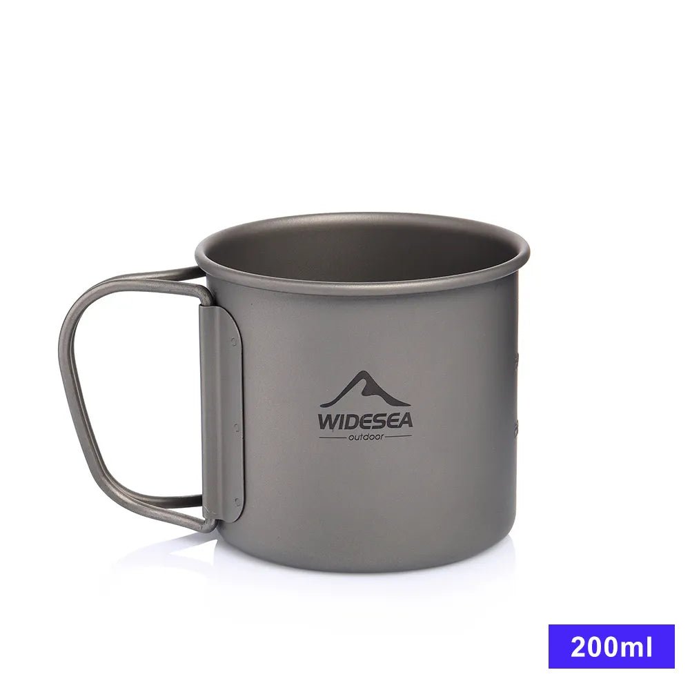 Camping mok - Titanium cup voor outdoor keuken - Bivakshop