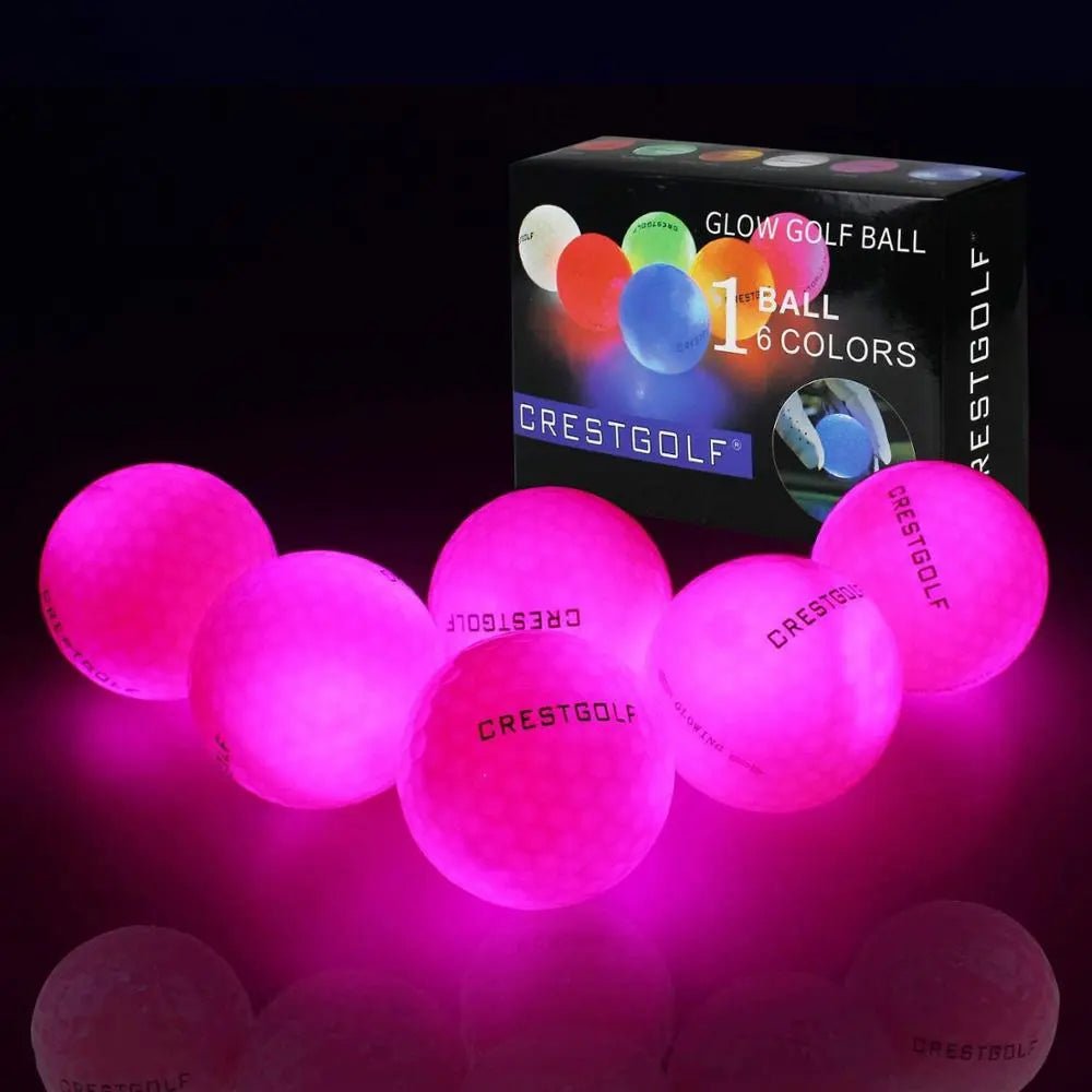 Crestgolf led golfballen - Glow-in-the-dark golfbal - Zes schitterende kleuren - Bivakshop