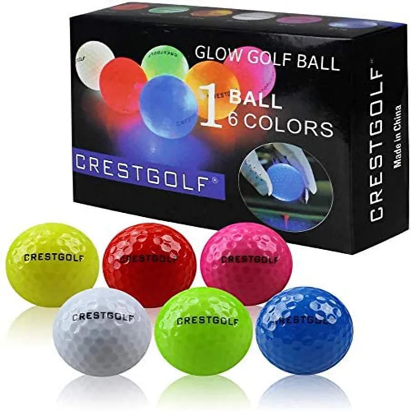 Crestgolf led golfballen - Glow-in-the-dark golfbal - Zes schitterende kleuren - Bivakshop