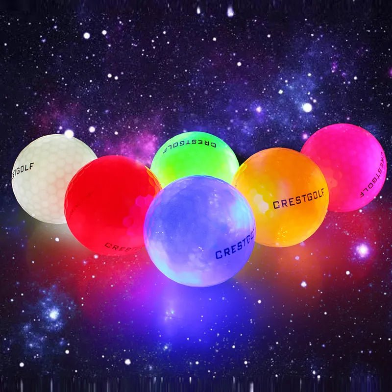 Crestgolf led golfballen - Glow-in-the-dark golfbal - Zes schitterende kleuren - Bivakshop