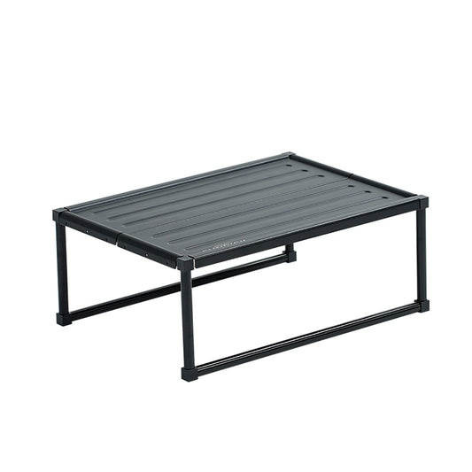 Draagbare opvouwbare camping tafel - Picknick - Aluminium ultralicht -Zwart - Roestvrij - Bivakshop