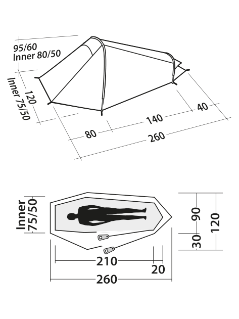 Easy Camp Geminga 100 Compact Tent - Bivakshop