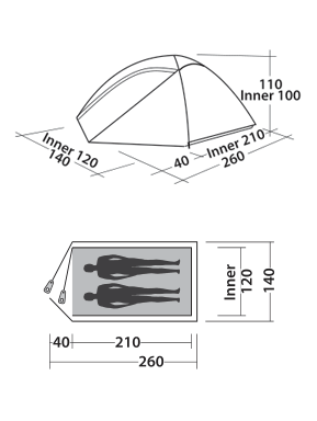 Easy Camp Meteor 200 Tent - Groen - Bivakshop