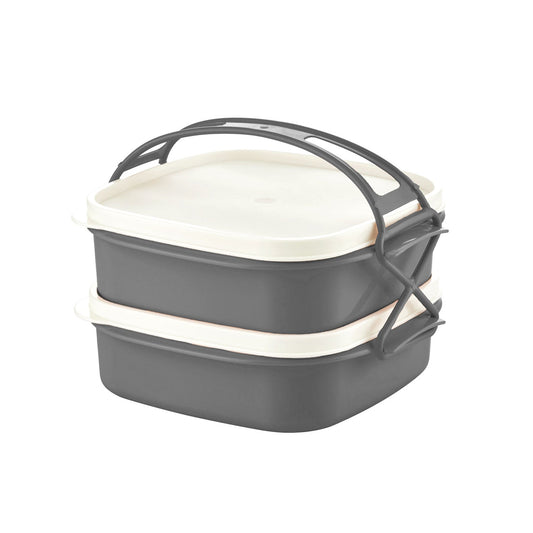 Herzberg Tetra-lunchbox met 2 lagen - BPA vrij - Bivakshop