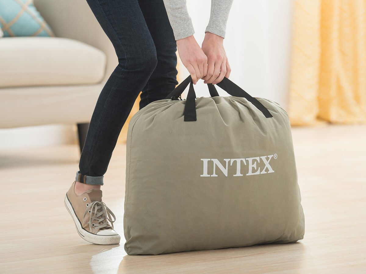 Intex Comfort Plush Luchtbed - Tweepersoons luxe luchtbed met ingebouwde pomp - Bivakshop