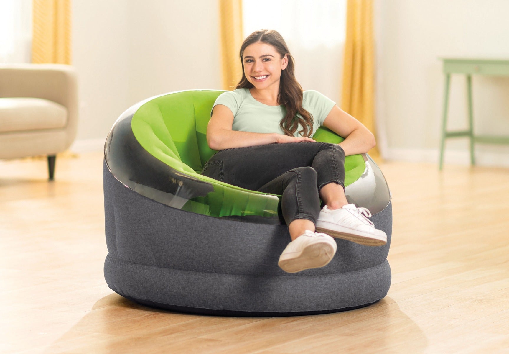 Intex Loungestoel Empire - Comfortabele opblaasbare relaxstoel in groen - Bivakshop