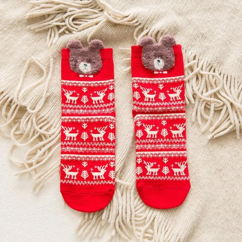 Kerst katoenen sokken xmas geschenken - Vrolijke kerstversiering voor thuis 2023 - Bivakshop