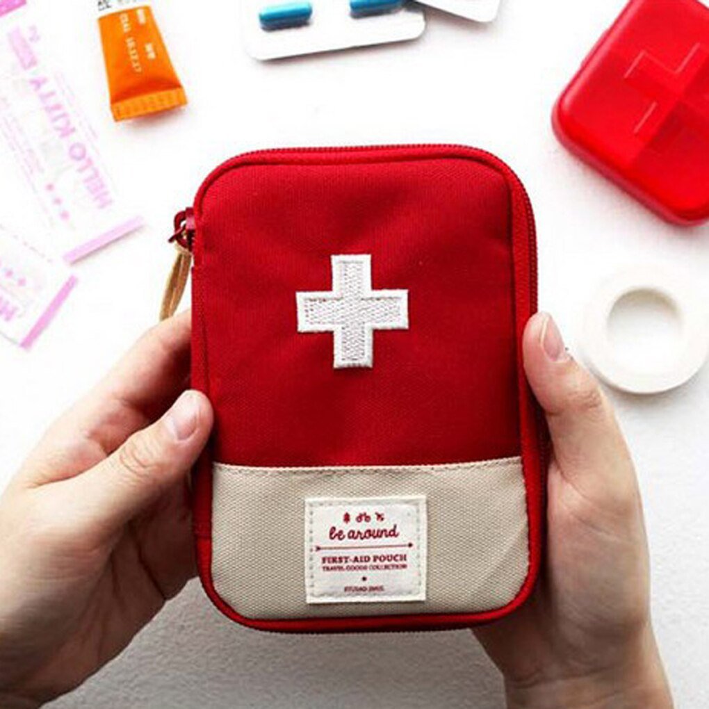 Leuke mini draagbare geneeskunde tas - EHBO-kit voor medische noodgevallen - Handige pil opbergtas - Bivakshop