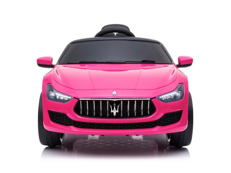 Maserati Ghibli 12V Meerijdauto - Roze Italiaanse Klasse - Bivakshop