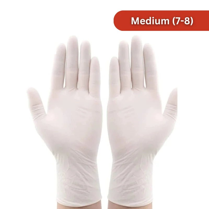 Master Gloves MG-21653: latex wegwerphandschoenen poedervrij - M (100 stuks) - Bivakshop