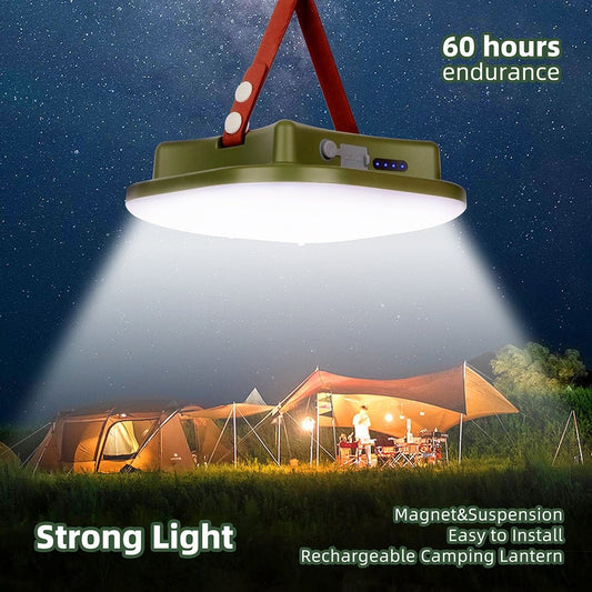 Nieuwe verbeterde 15600mAh 80W USB oplaadbare LED Camping Superlicht - Draagbaar en krachtig - Bivakshop