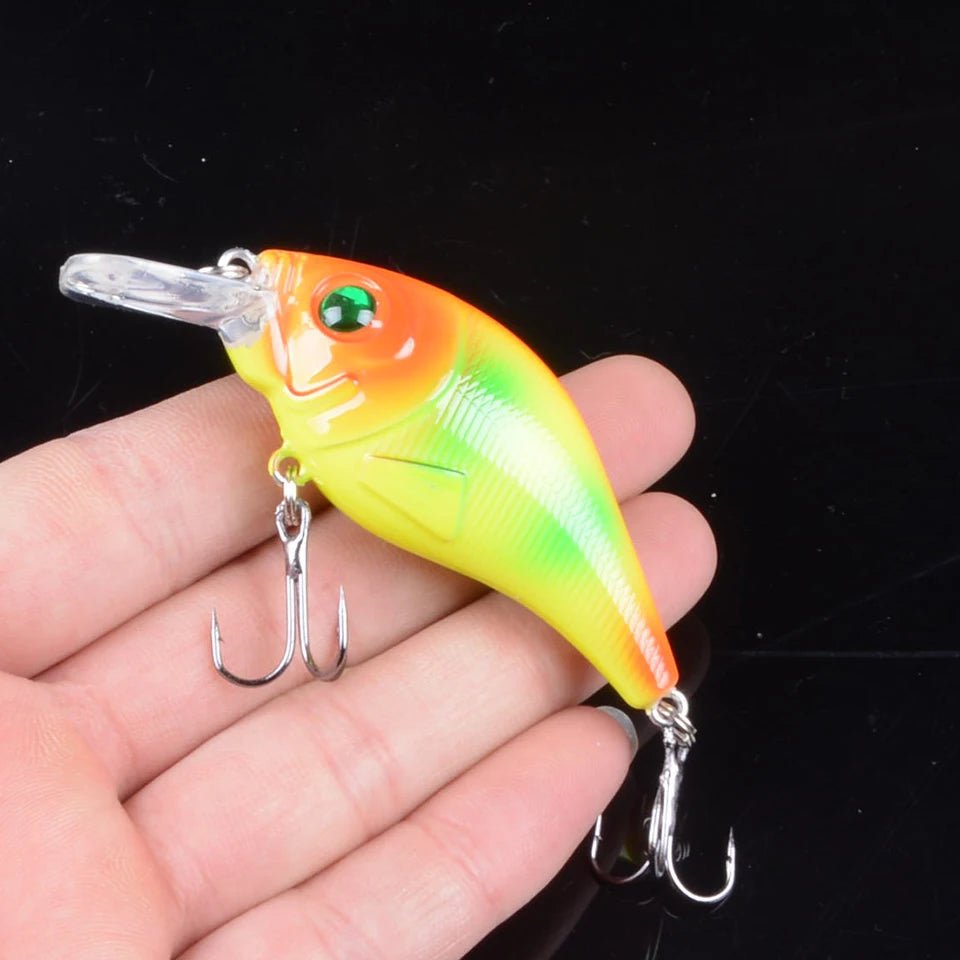 TQEXSZ 1 stuk 7.5cm 10.2g hard vib kunstaas met 3D ogen - Zinkende crankbait - Bivakshop