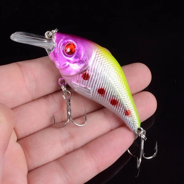 TQEXSZ 1 stuk 7.5cm 10.2g hard vib kunstaas met 3D ogen - Zinkende crankbait - Bivakshop