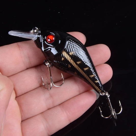 TQEXSZ 1 stuk 7.5cm 10.2g hard vib kunstaas met 3D ogen - Zinkende crankbait - Bivakshop