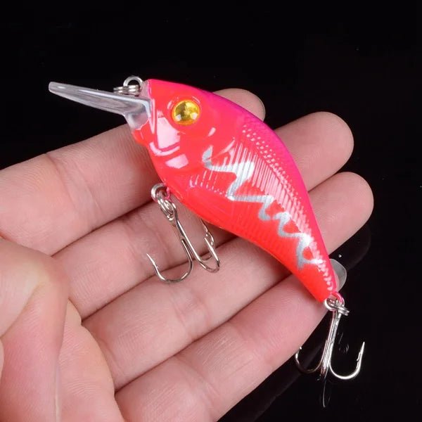 TQEXSZ 1 stuk 7.5cm 10.2g hard vib kunstaas met 3D ogen - Zinkende crankbait - Bivakshop