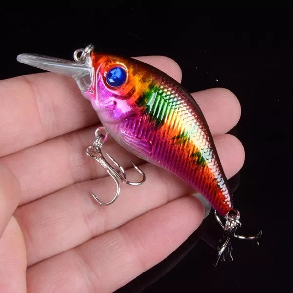 TQEXSZ 1 stuk 7.5cm 10.2g hard vib kunstaas met 3D ogen - Zinkende crankbait - Bivakshop