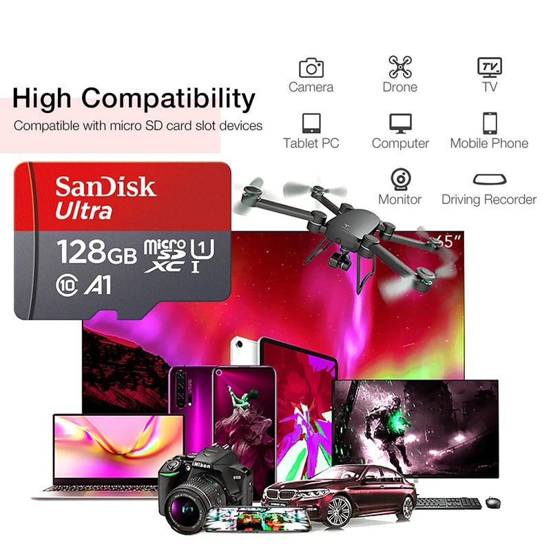 Ultra MicroSD Kaart - Hoge capaciteit van 128GB tot 512GB - Klasse 10 voor telefoon - Bivakshop