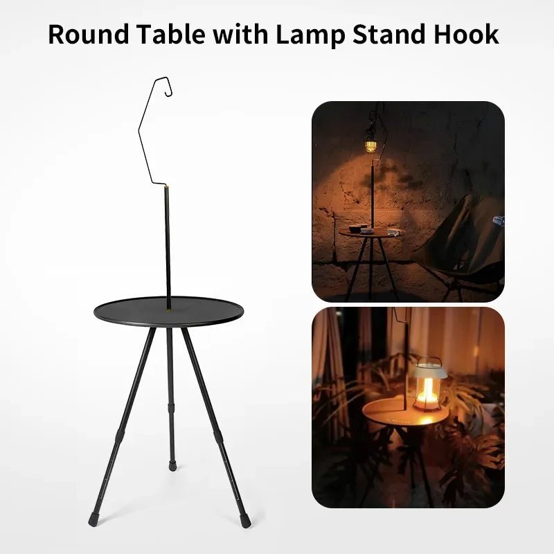 WESTTUNE camping ronde tafel met lichtstandaard - Picknicks en buitengebruik - Bivakshop